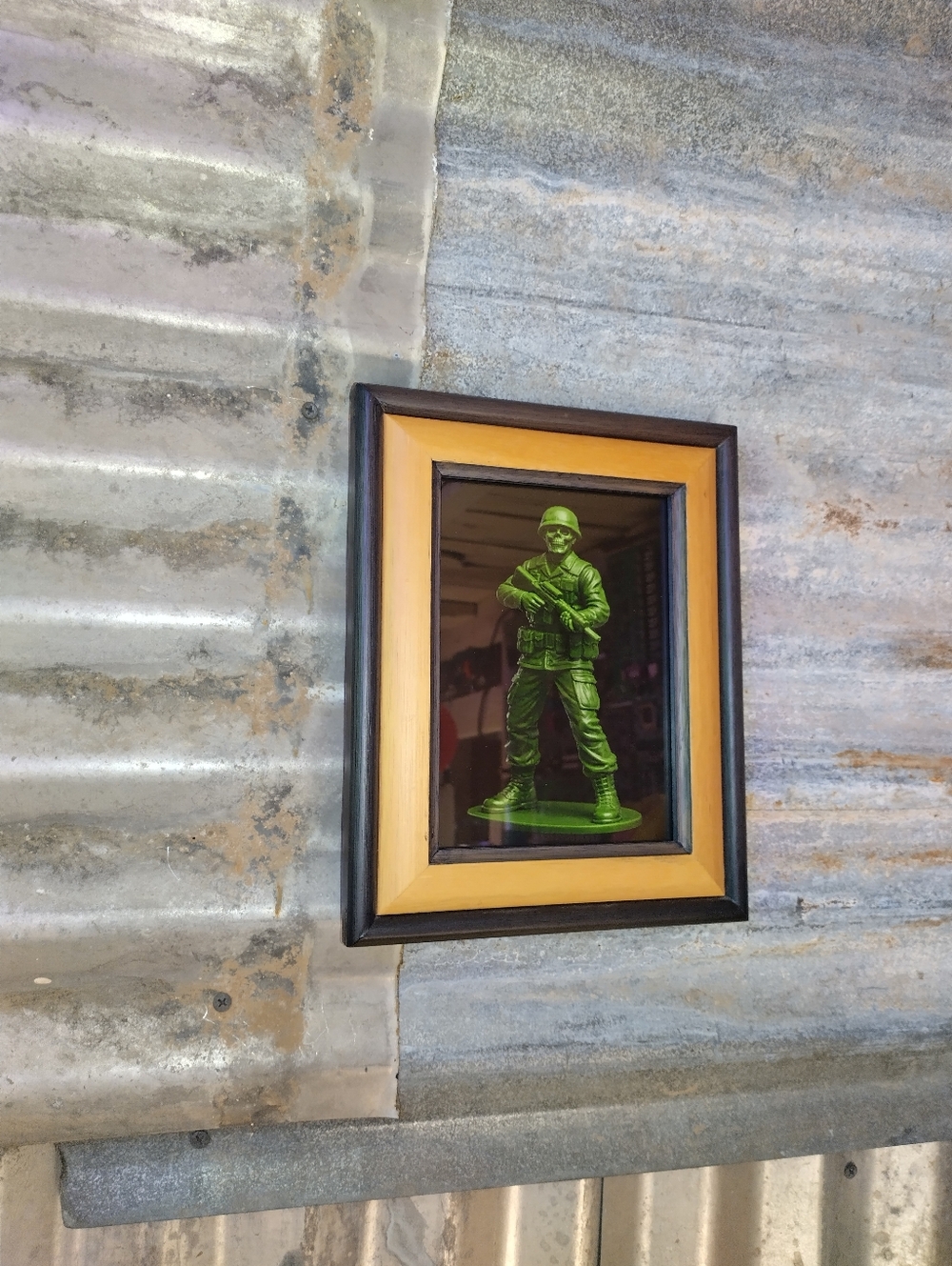 Skeleton Soldier Plastic Army Man Framed Art Print By Neon Nicho